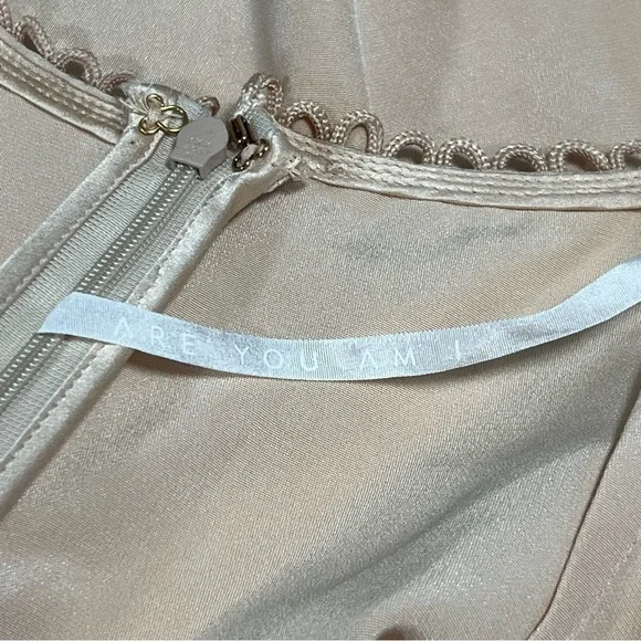 ๐ ARE YOU AM I Issi 100% Silk Mini Dress in Fawn - Picture 10 of 16